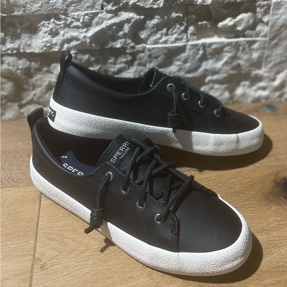 SPERRY CREST VIBE AP LEATHER BLACK SIZE 7 COLOR BLACK LEATHER NWT - Picture 6 of 9